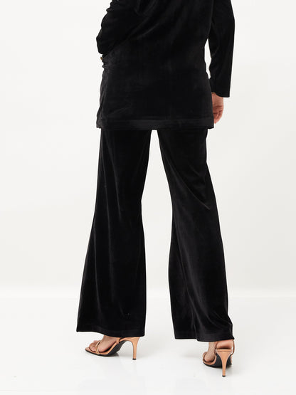 Black Velvet Bell Bottom Pants