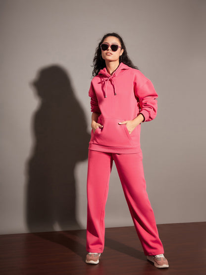 Pink Fleece Track Pants