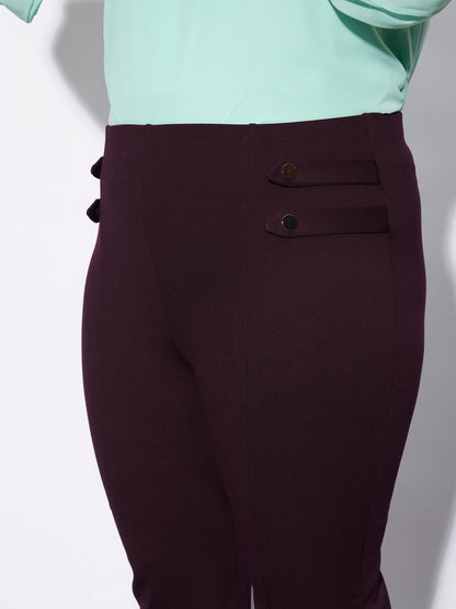 Burgundy Bell Bottom Trousers