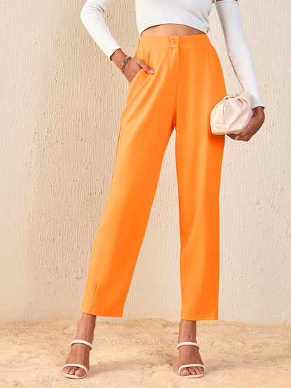 Orange Tapered Pants