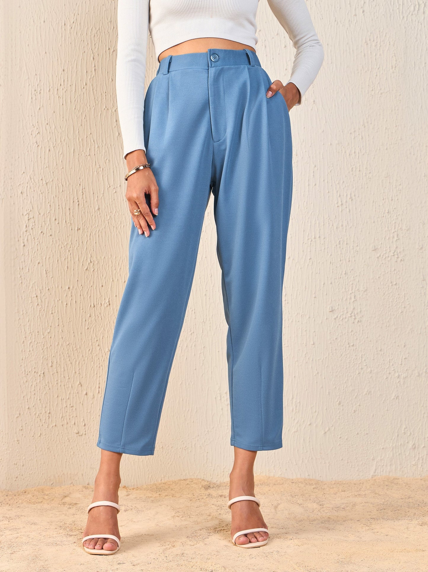 Airforce Blue Tapered Pants