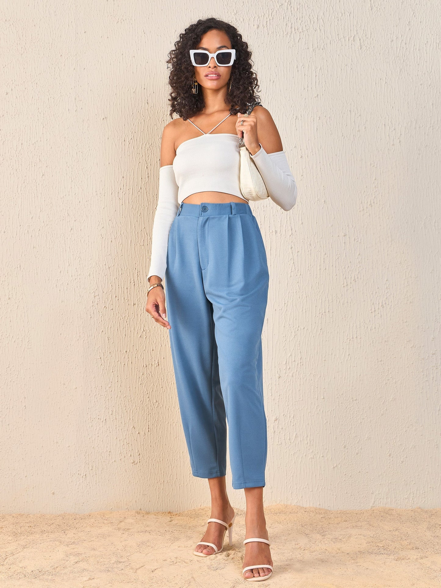 Airforce Blue Tapered Pants