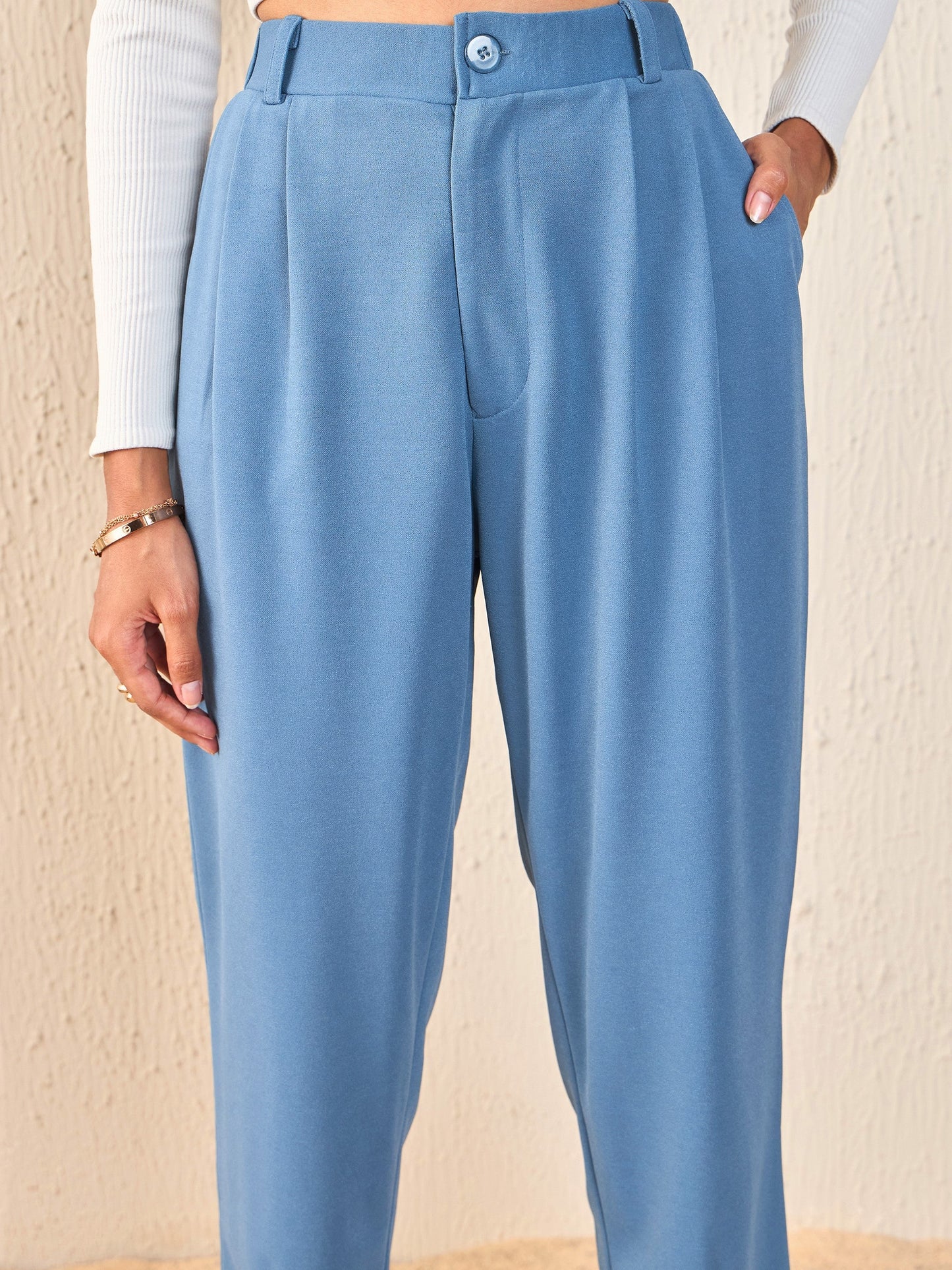 Airforce Blue Tapered Pants
