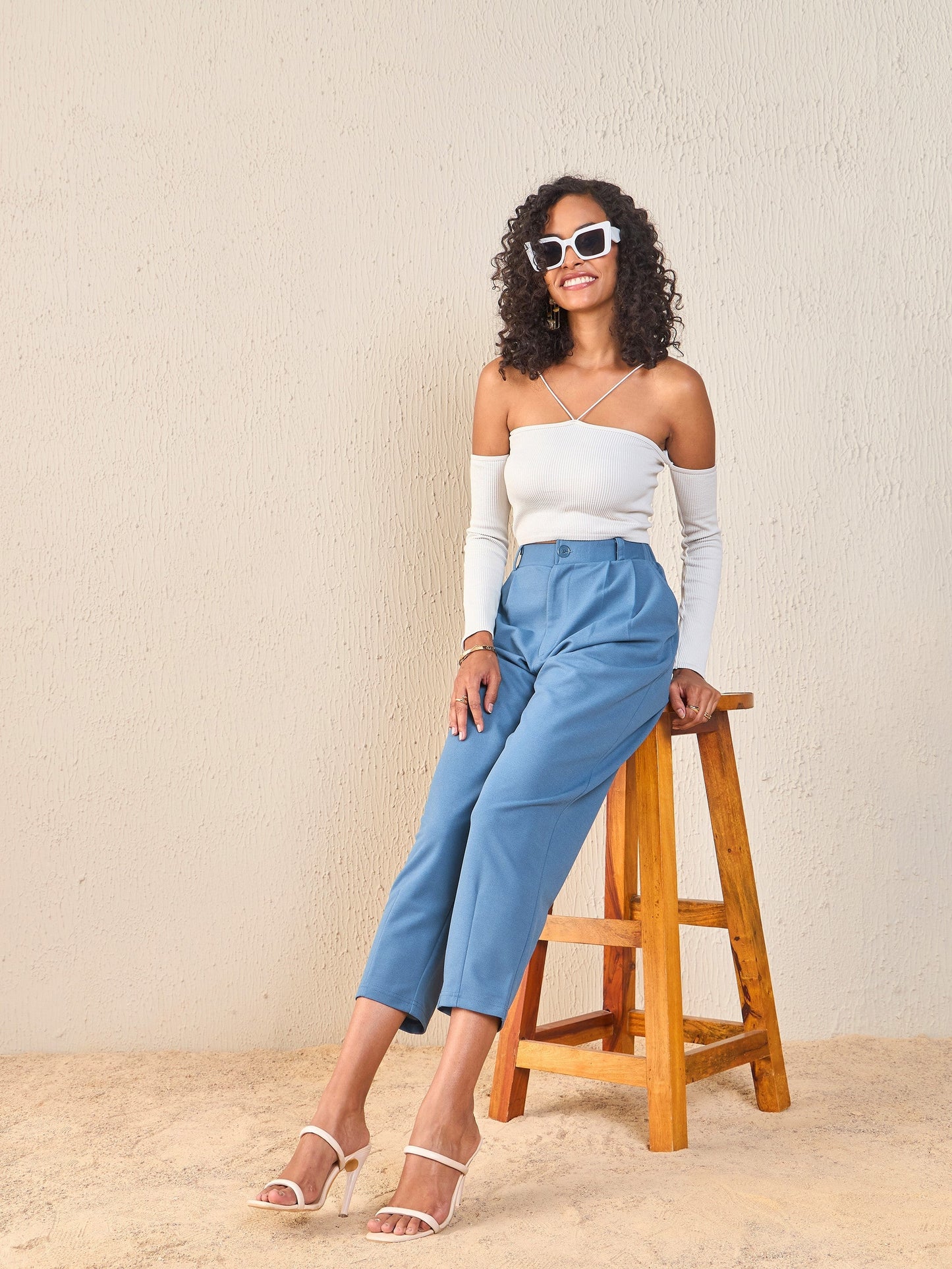 Airforce Blue Tapered Pants