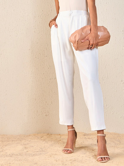 White Tapered Pants