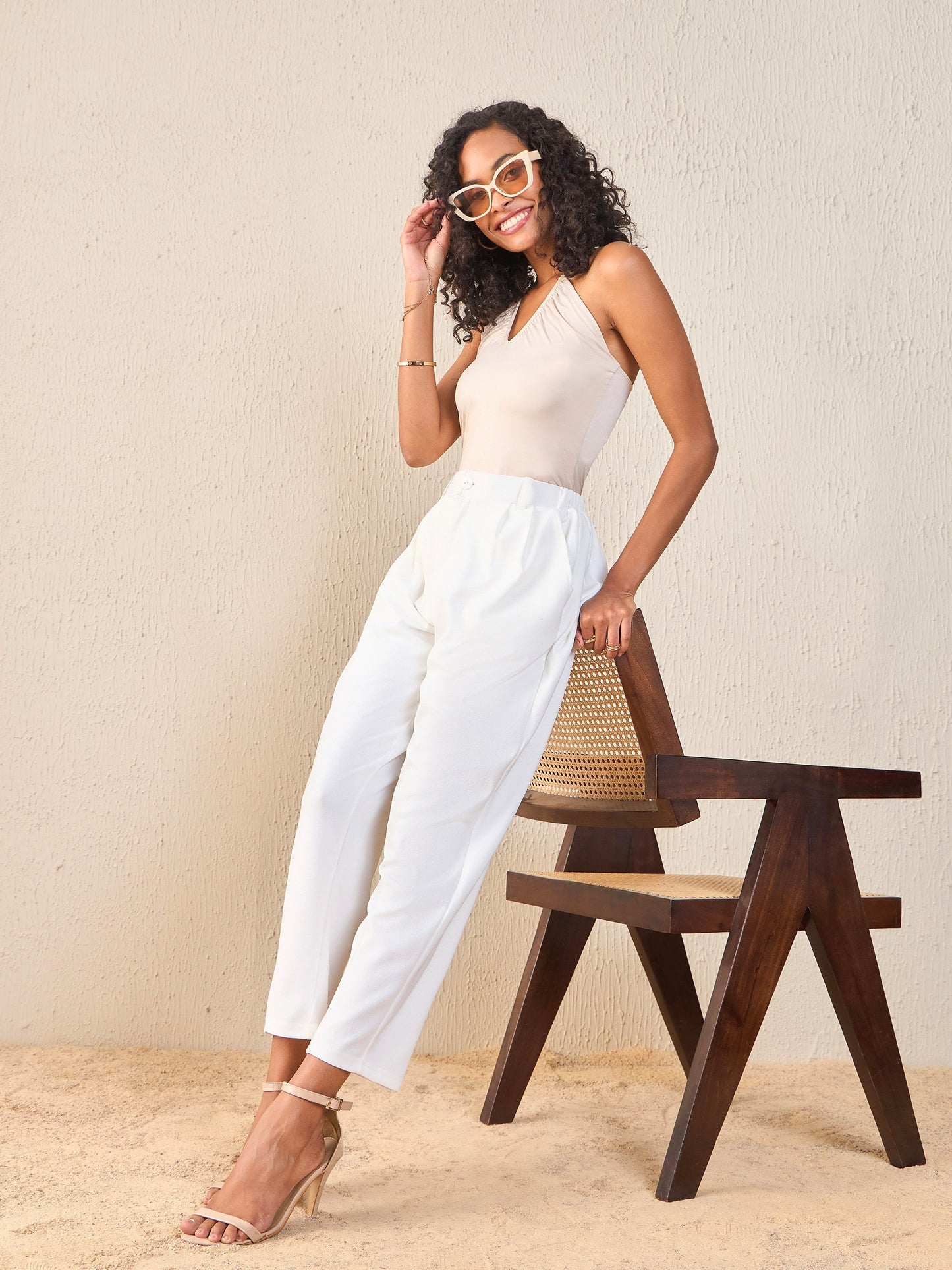 White Tapered Pants