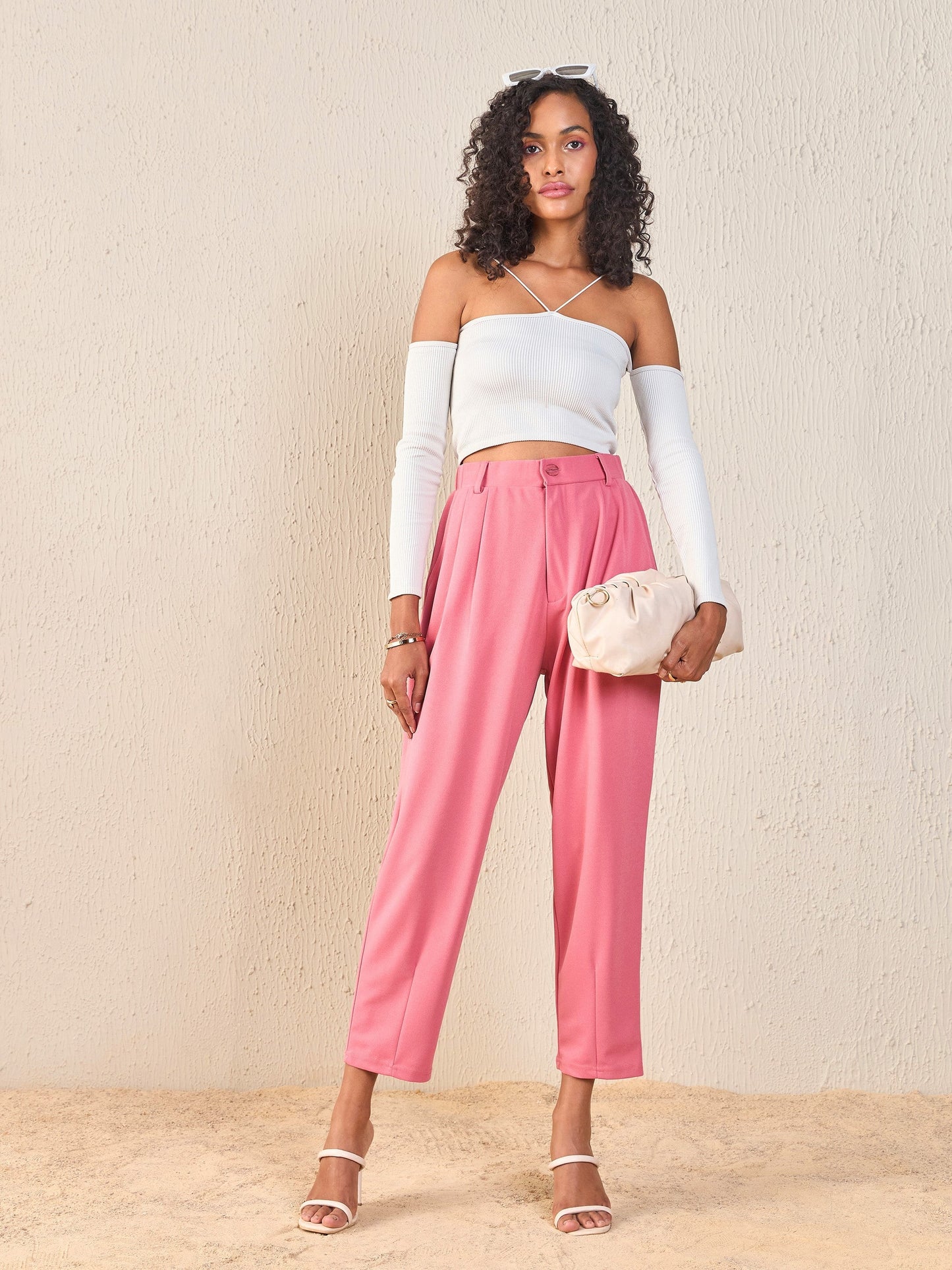Pink Tapered Pants