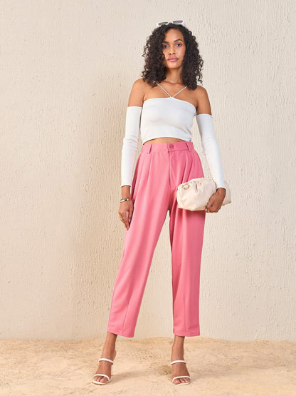 Pink Tapered Pants