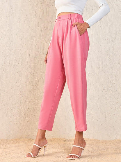 Pink Tapered Pants