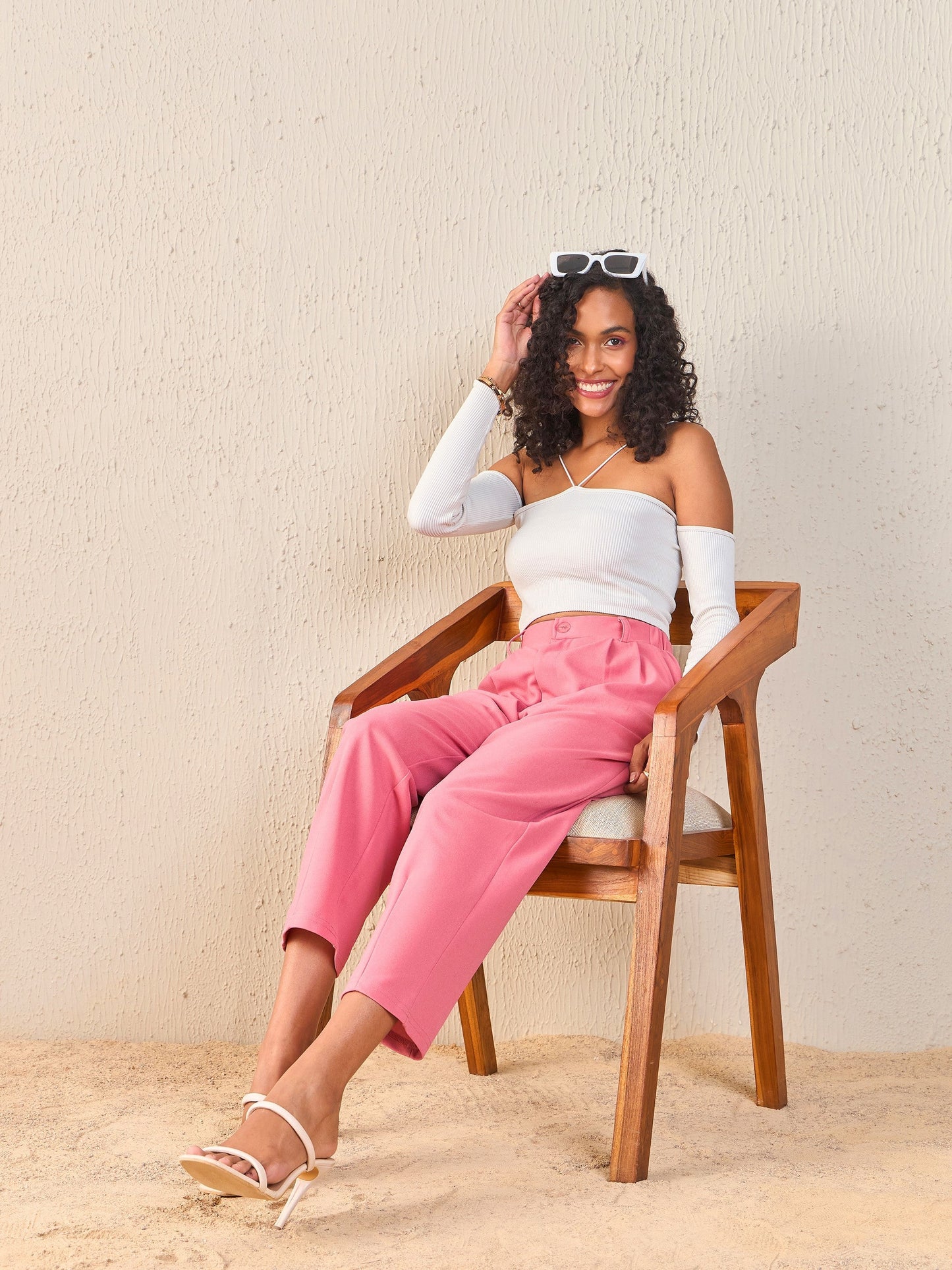 Pink Tapered Pants