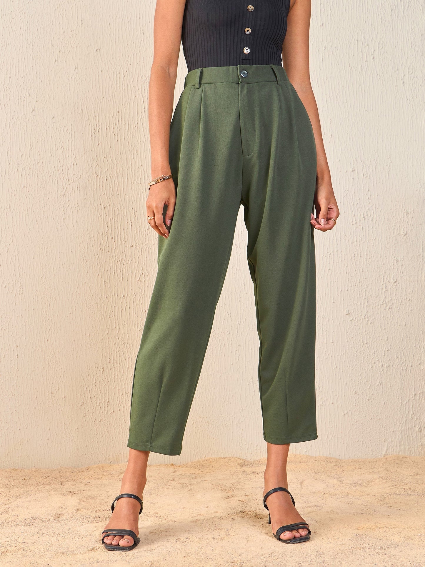 Olive Tapered Pants