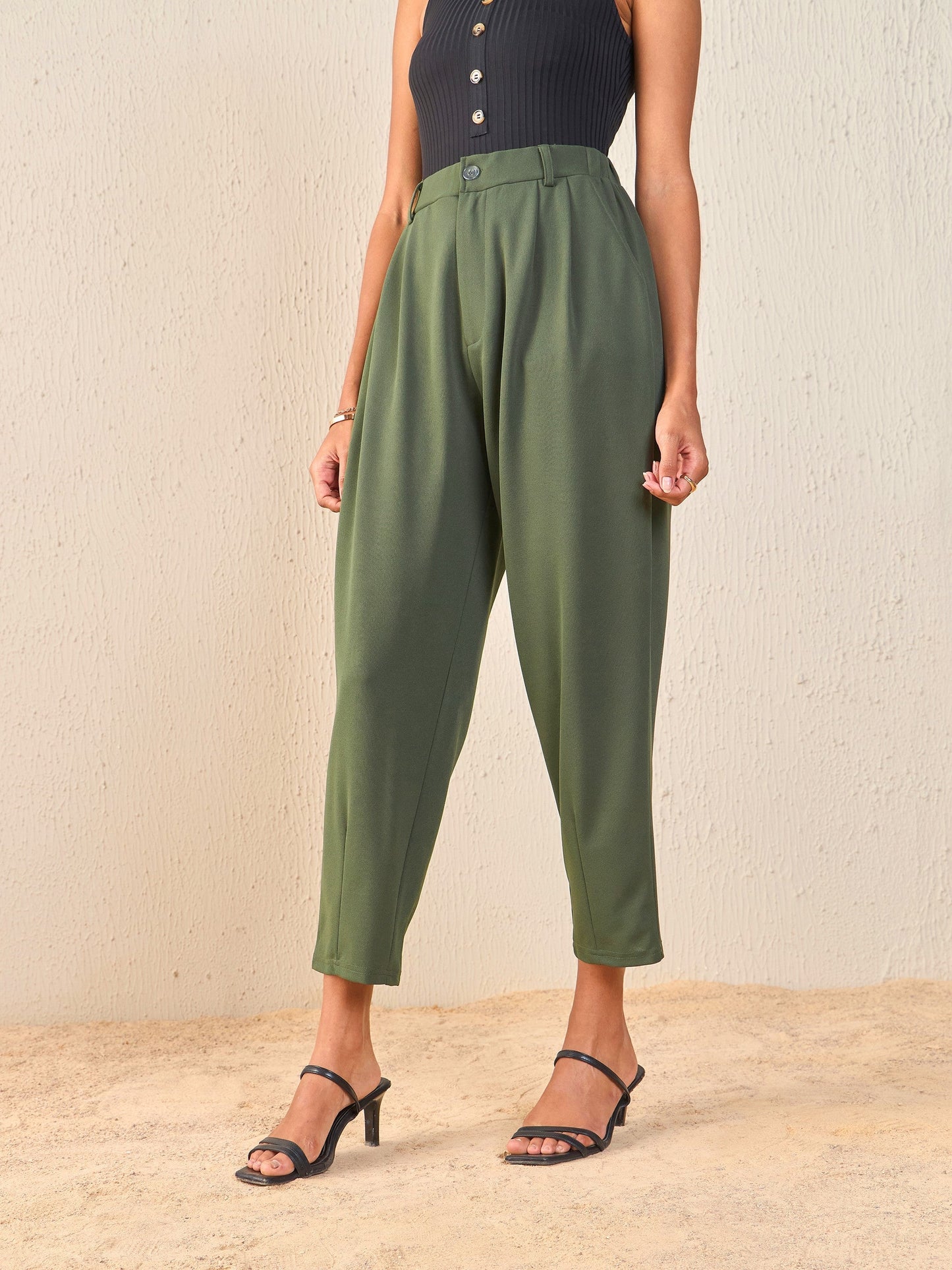 Olive Tapered Pants