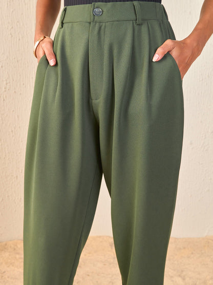 Olive Tapered Pants