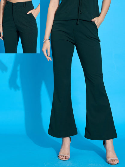 Emerald Bell Bottom Slim Pants