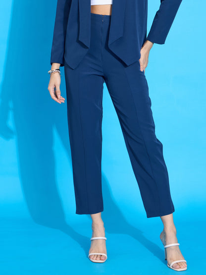 Royal Blue Front Darted Balloon Fit Pants