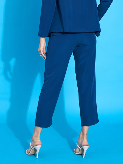 Royal Blue Front Darted Balloon Fit Pants