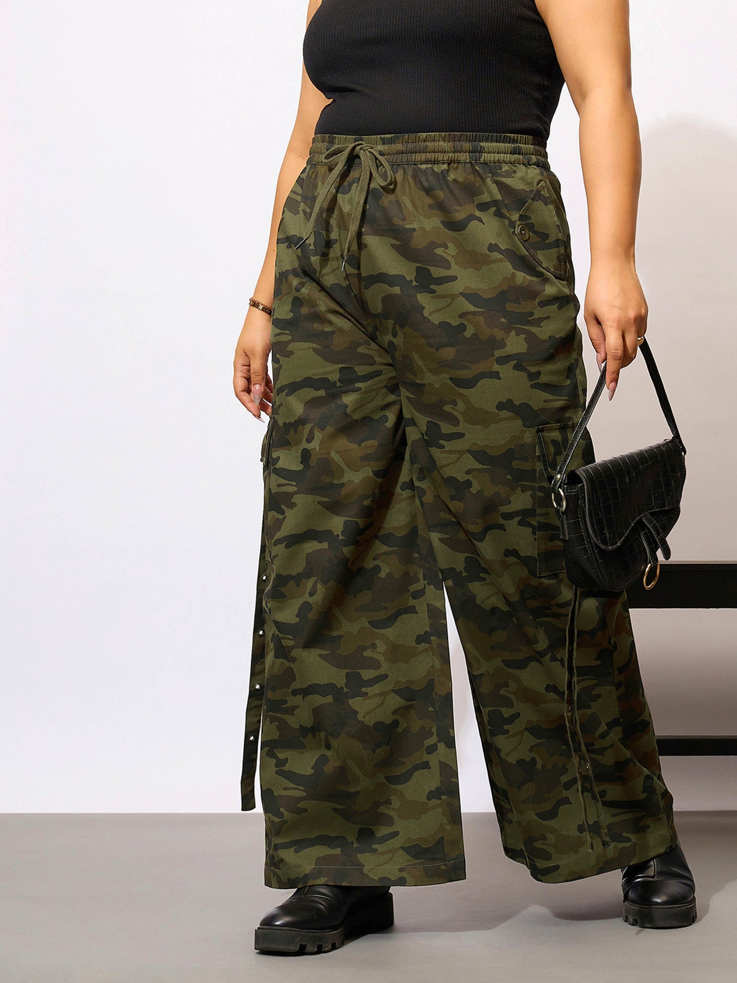 Camouflage Twill Cargo Pants