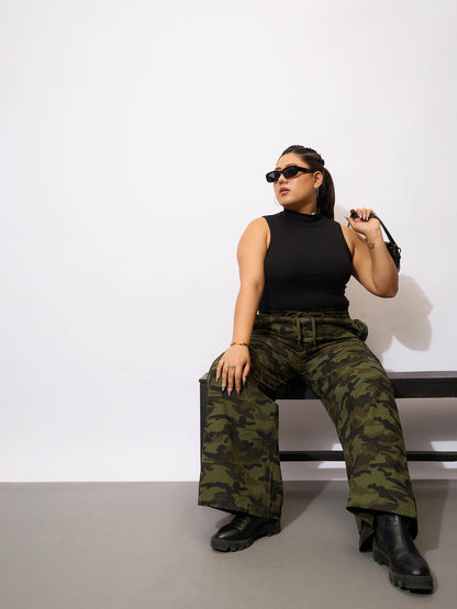 Camouflage Twill Cargo Pants