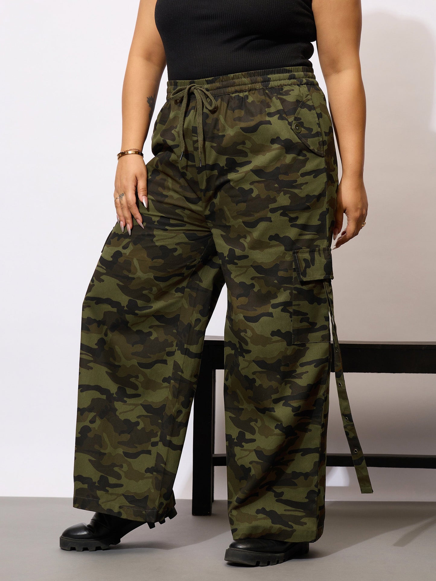 Camouflage Twill Cargo Pants