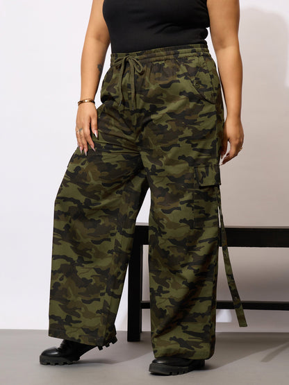 Camouflage Twill Cargo Pants