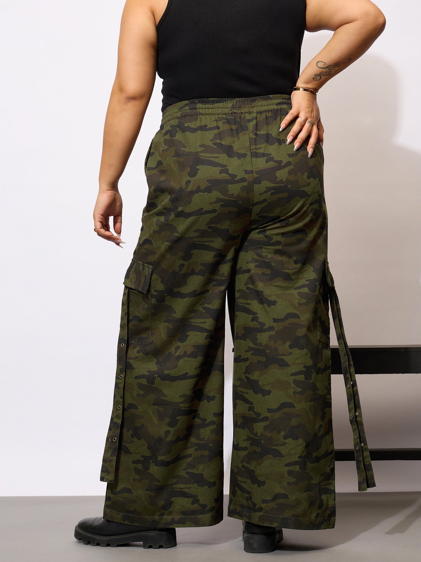 Camouflage Twill Cargo Pants