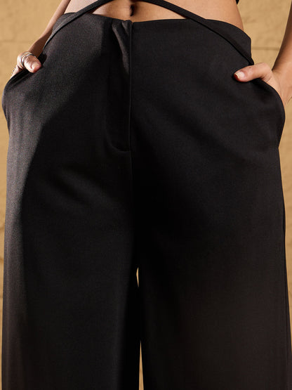 Black Side Dori Comfort Fit Korean Pants
