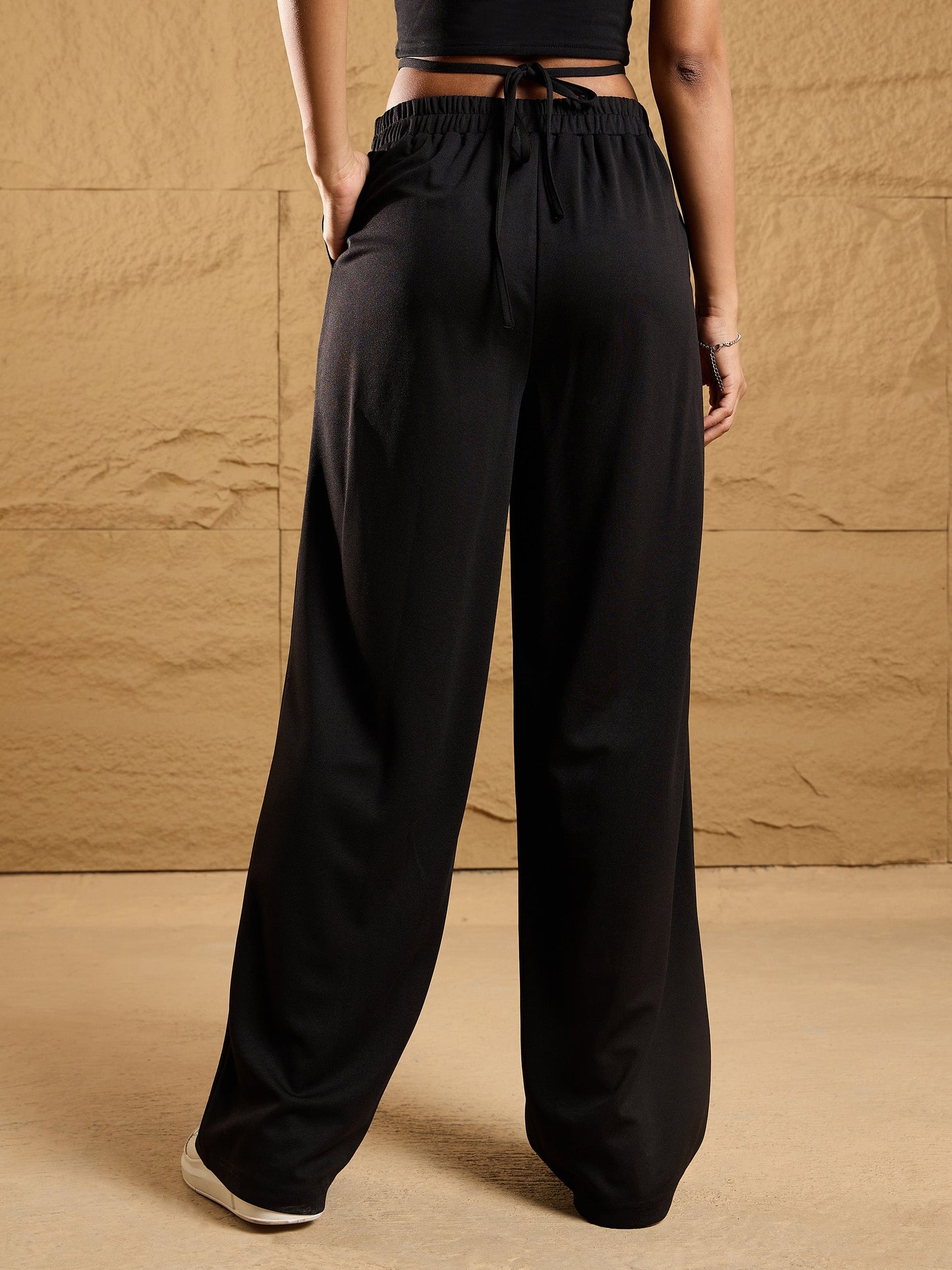 Black Side Dori Comfort Fit Korean Pants