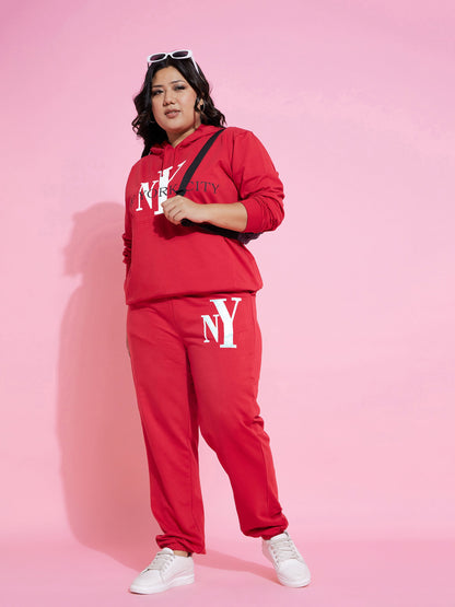Red NEW YOKE Fleece Joggers