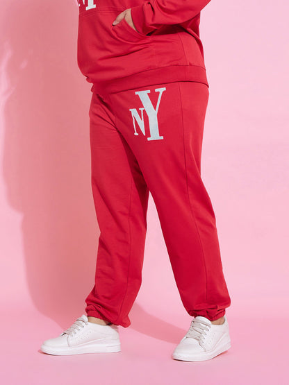 Red NEW YOKE Fleece Joggers