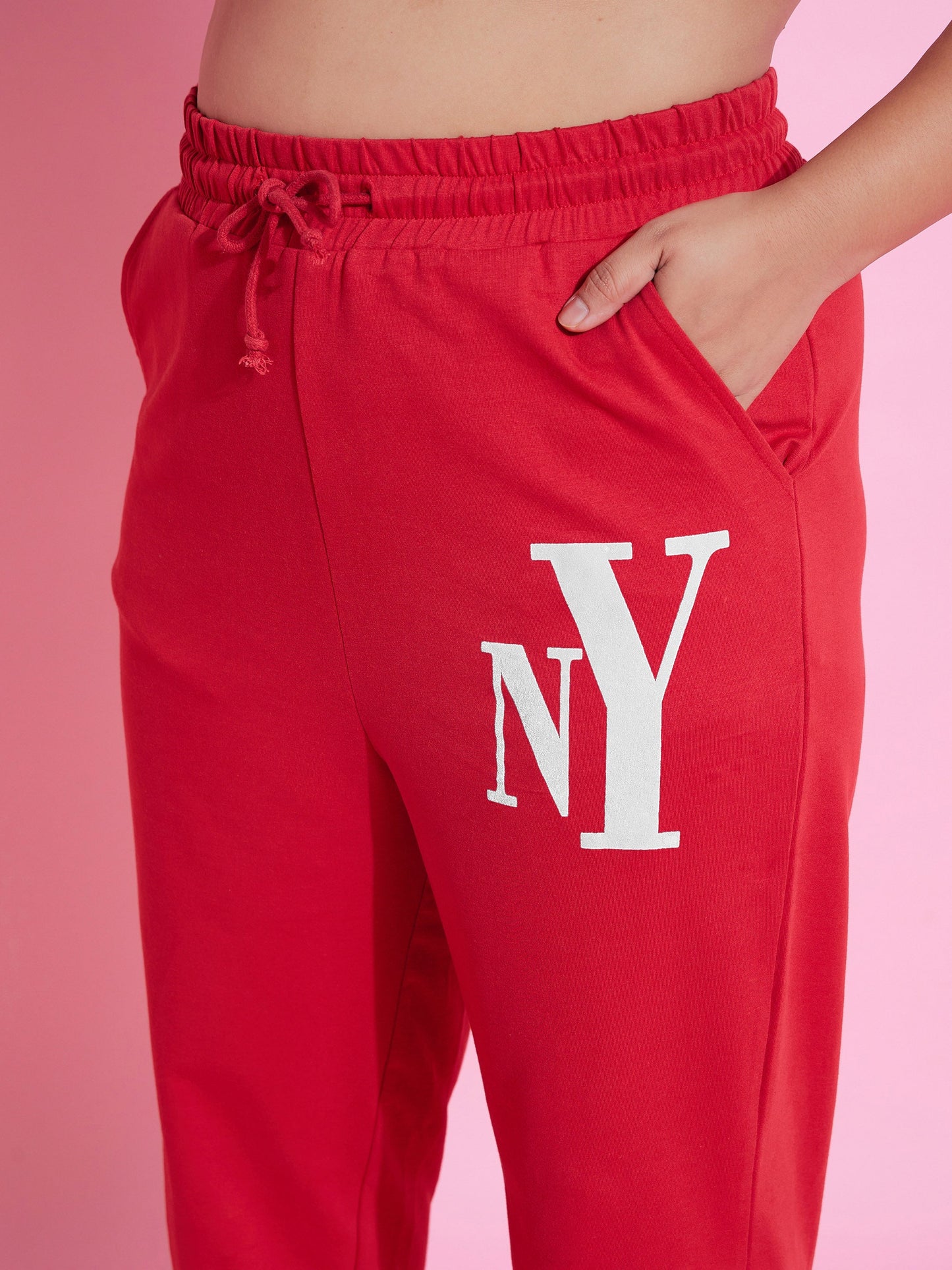 Red NEW YOKE Fleece Joggers