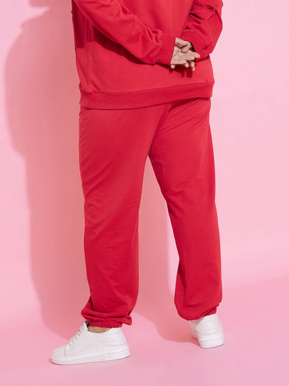 Red NEW YOKE Fleece Joggers