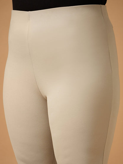 Light Beige Flared Bell Bottom Pants