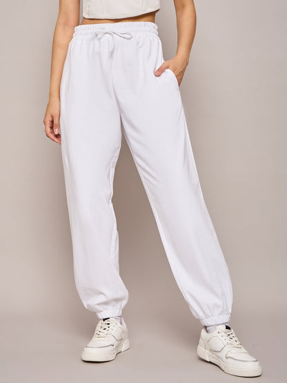 White Terry Baggy Joggers