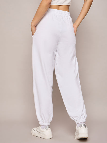 White Terry Baggy Joggers
