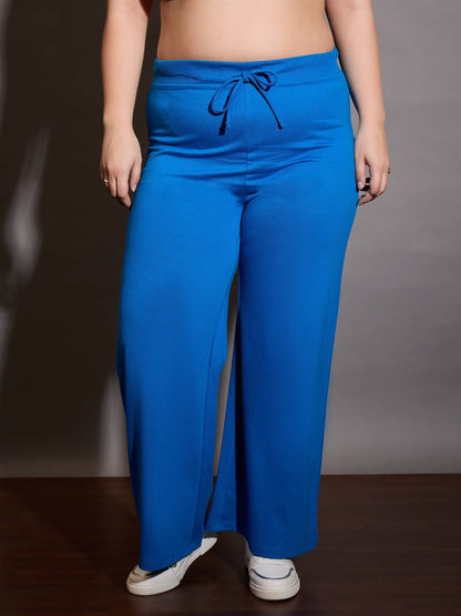 Royal Blue Terry Drawstring Track Pants