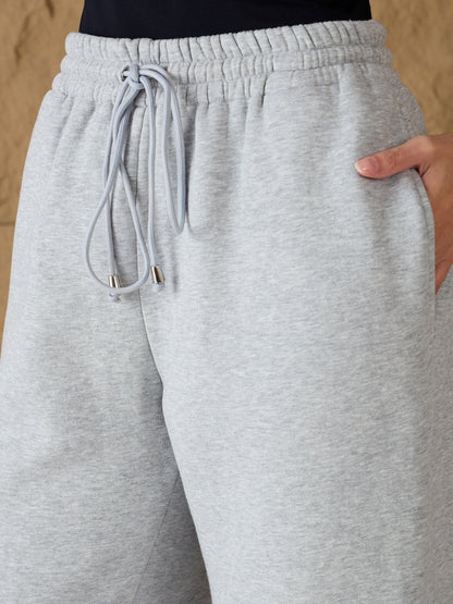 Grey Melange Fleece Sweatpants