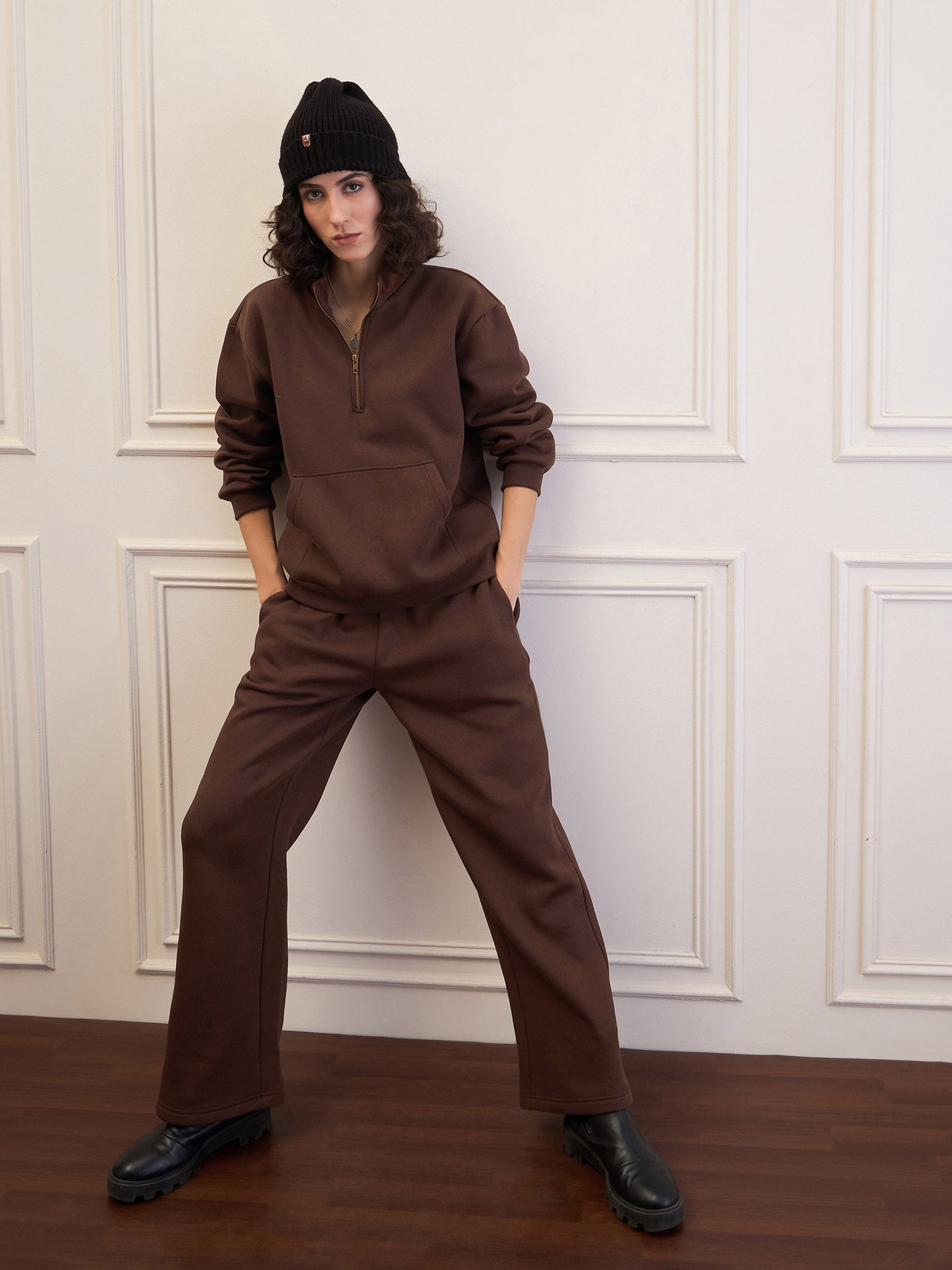 Dark Brown Fleece Sweatpants