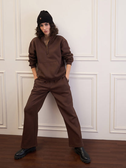 Dark Brown Fleece Sweatpants