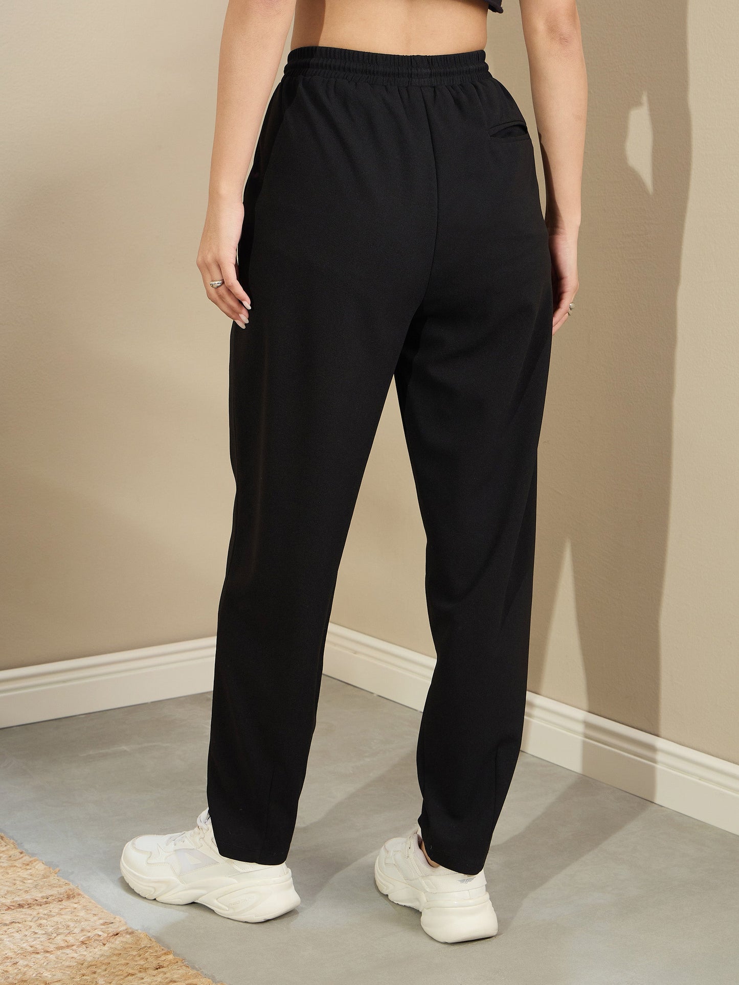 Black Tapered Drawstring Joggers