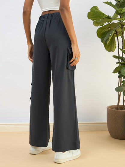 Blue Comfort Fit Korean Cargo Pants