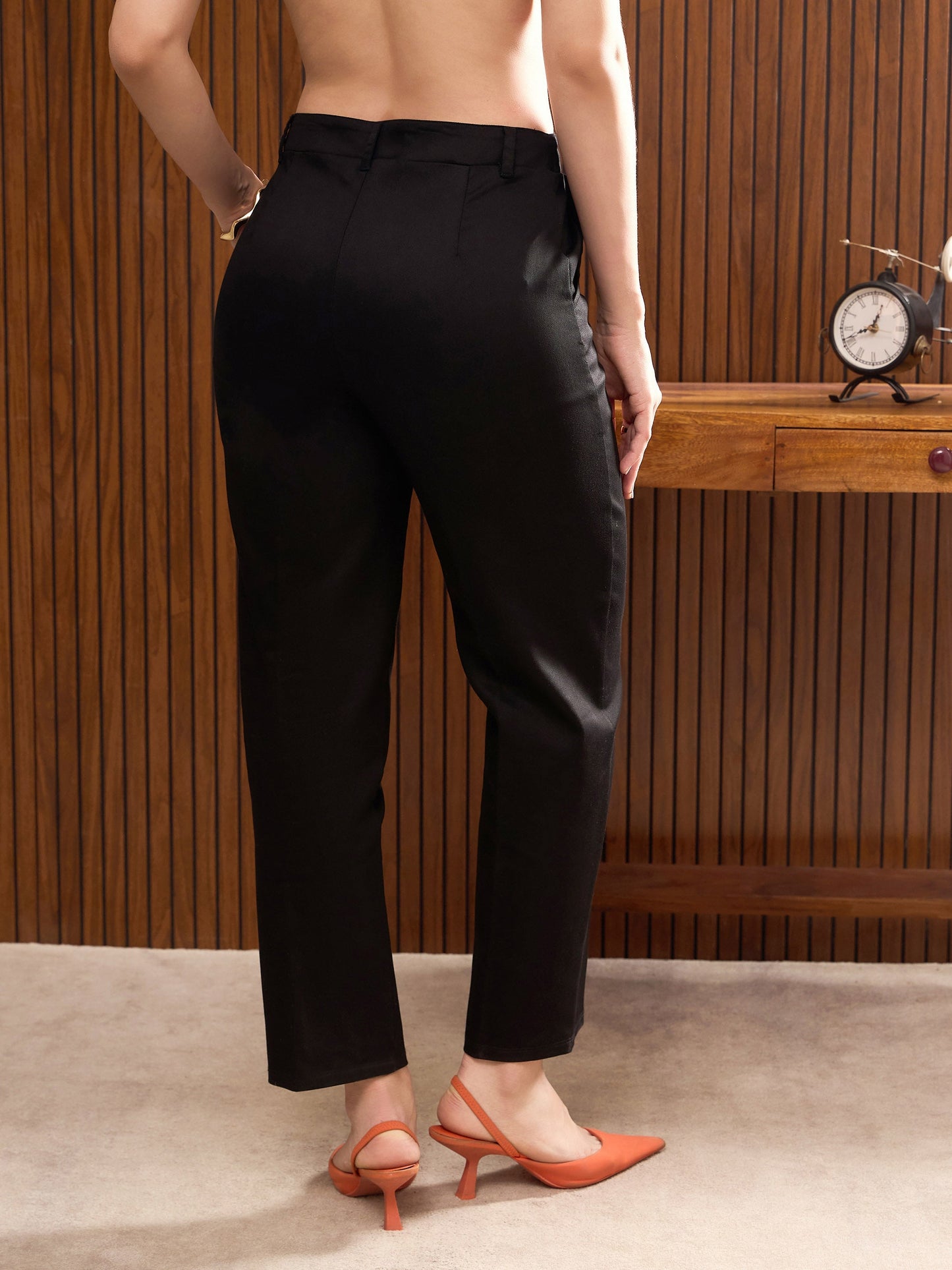 Black Cross Pocket Tapered Pants