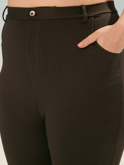 Dark Brown Flared Bell Bottom Pants