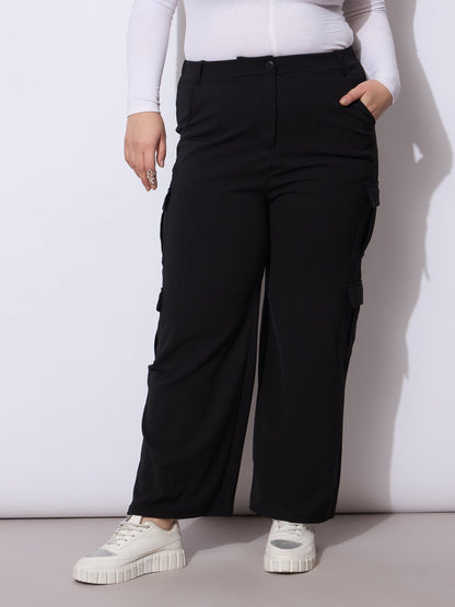 Black Multi Pocket Cargo Pants
