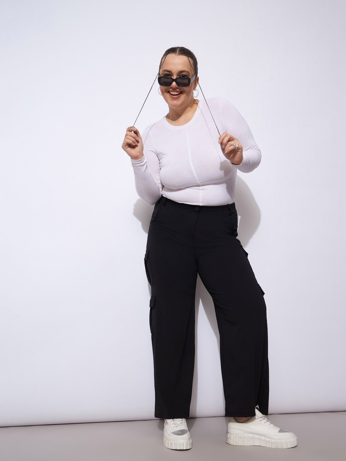 Black Multi Pocket Cargo Pants
