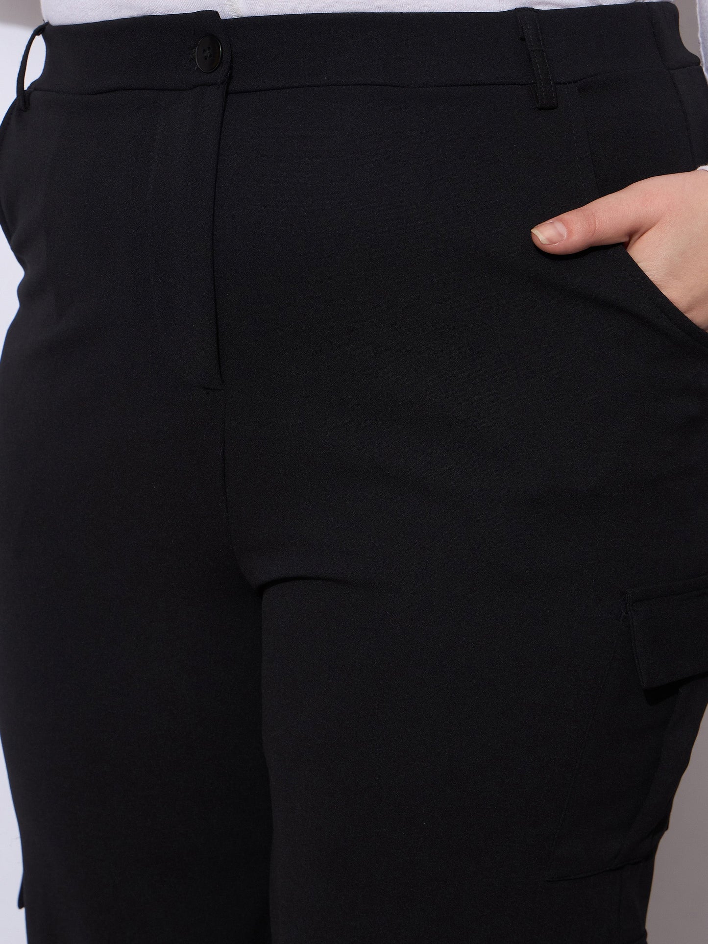 Black Multi Pocket Cargo Pants