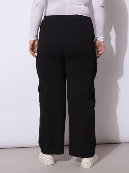 Black Multi Pocket Cargo Pants