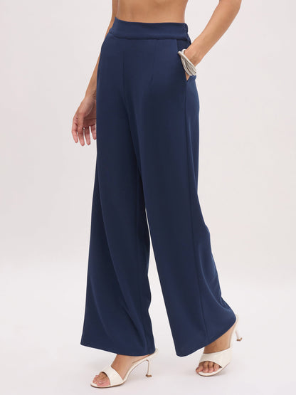 Blue Cross Pocket Front Dart Straight Pants