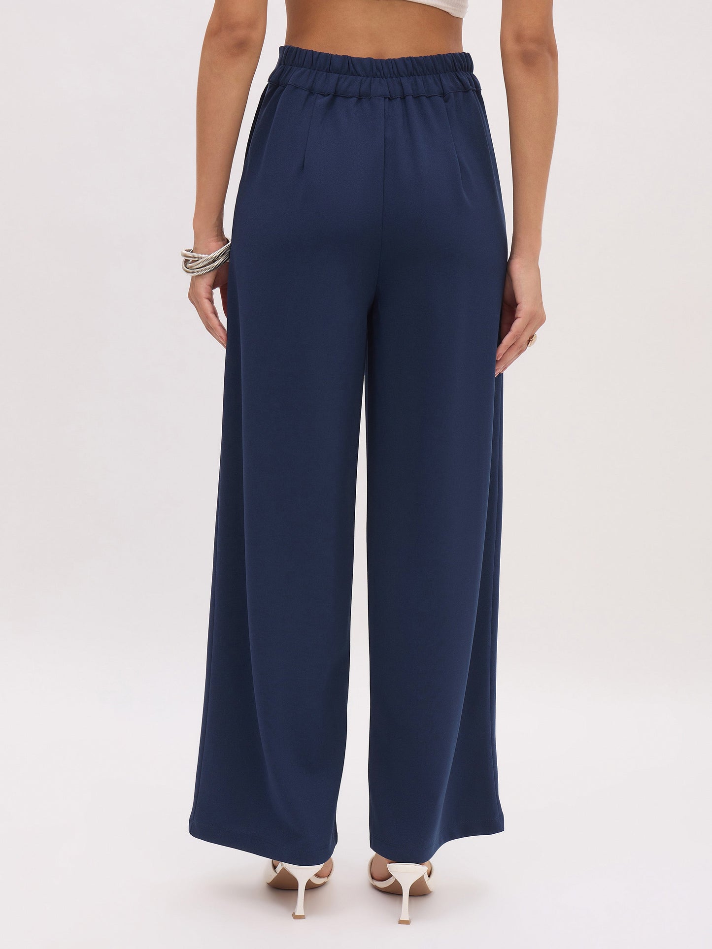 Blue Cross Pocket Front Dart Straight Pants
