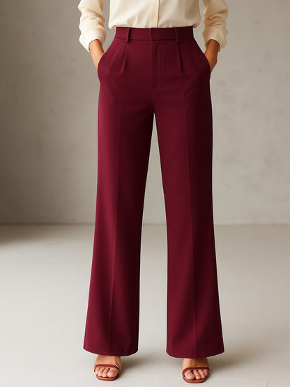 Burgundy Cross Pocket Pants