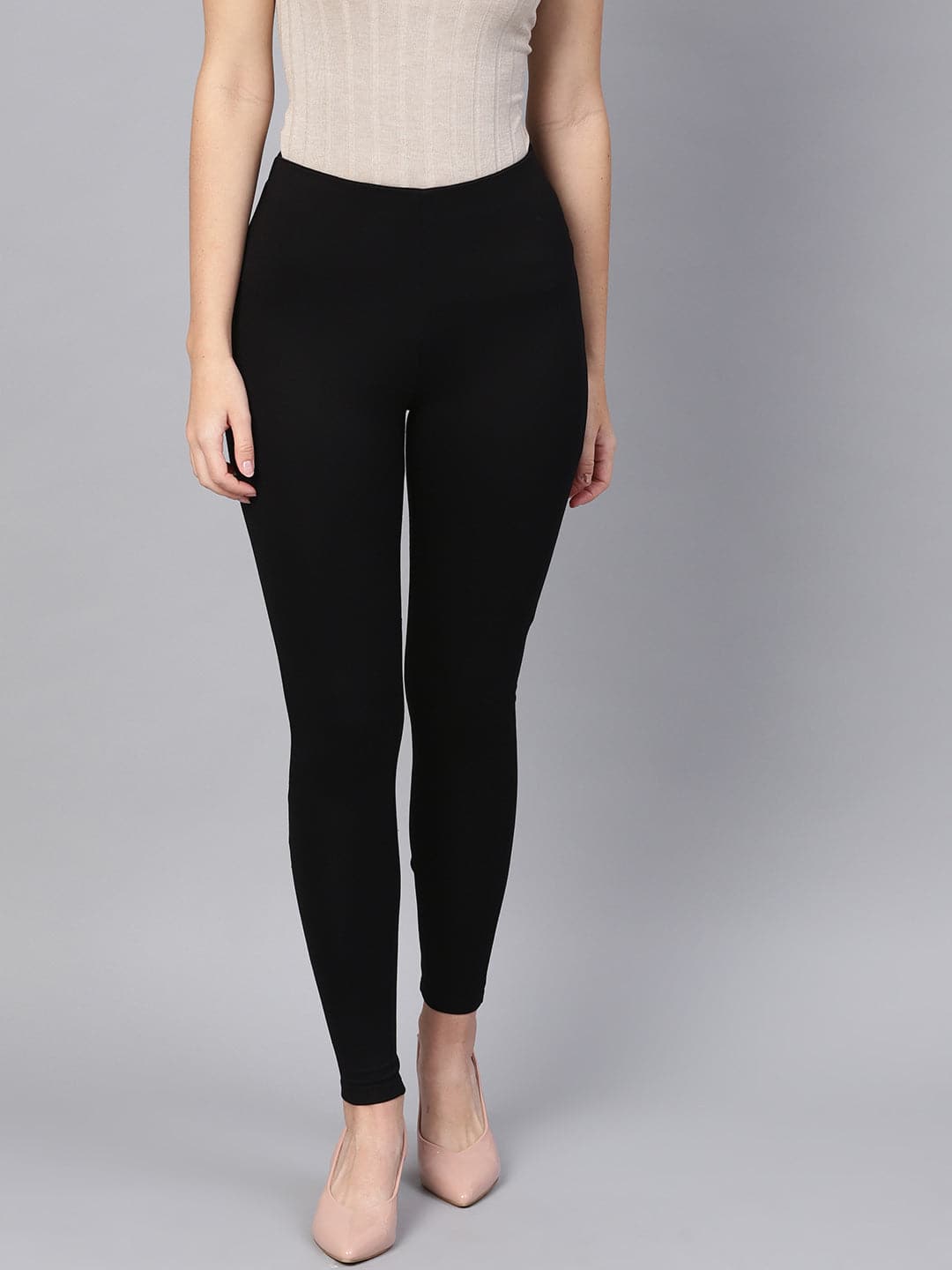 Women's Black Knitted Slim Jeggings in Polyester by Sassafras for wholesale, bulk, supplier, manufacturer and wholesaler buyers from Trendphoria